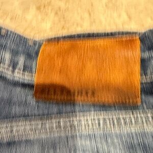 All Saints Denim Jeans with Brown Patch